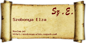 Szobonya Elza névjegykártya